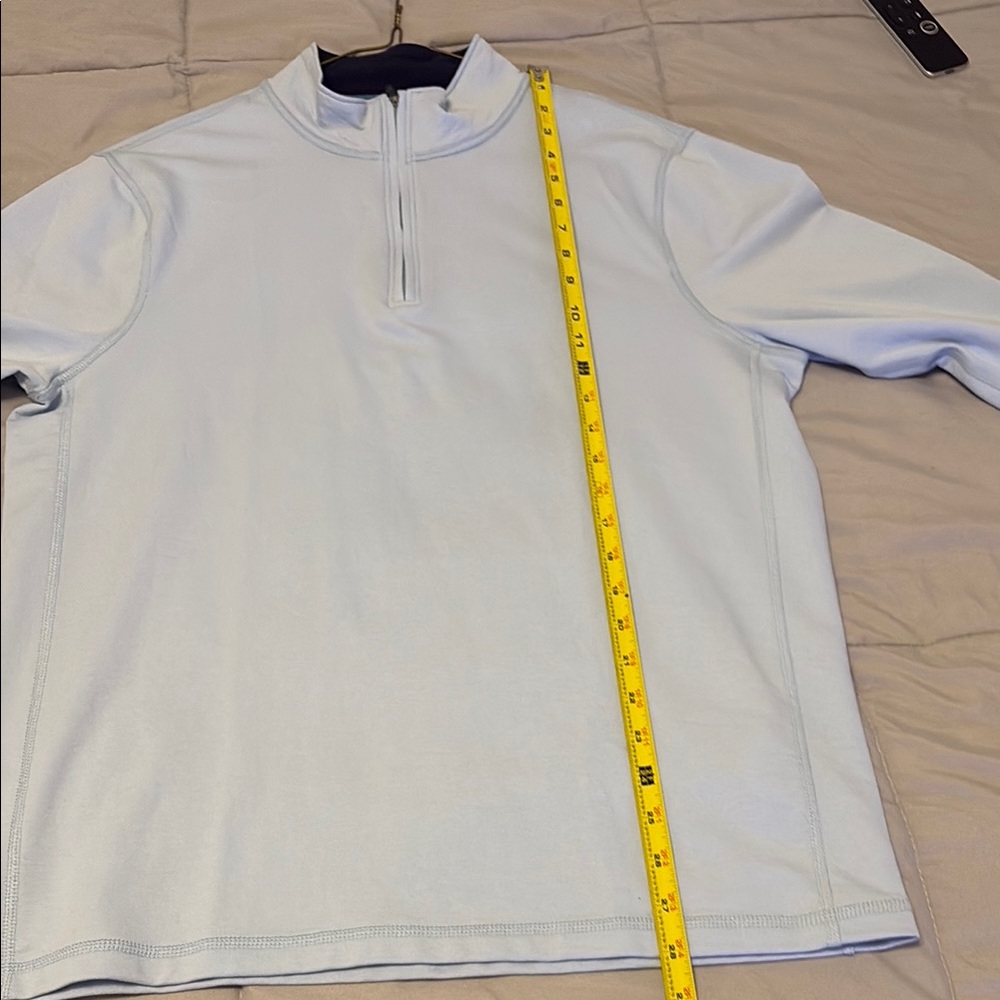J.Crew Men's Light Blue Quarter-Zip Sweater